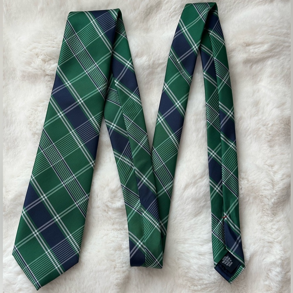 Classic Tommy Hilfiger Tie - Emerald & Navy Plaid, Men’s Formal